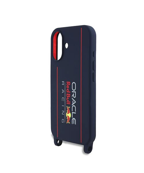 Red Bull Silicone Vertical Logo MagSafe Zadní Kryt + Crossbody Popruh pro iPhone 16 Navy