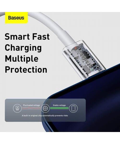 Baseus datový kabel Superior USB-C/Lightning 1m 20W bílý