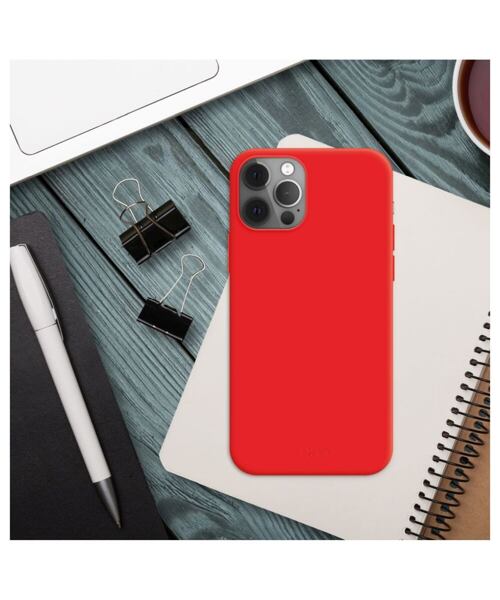 Zadní pogumovaný kryt FIXED Story pro Samsung Galaxy S25 Ultra, červený