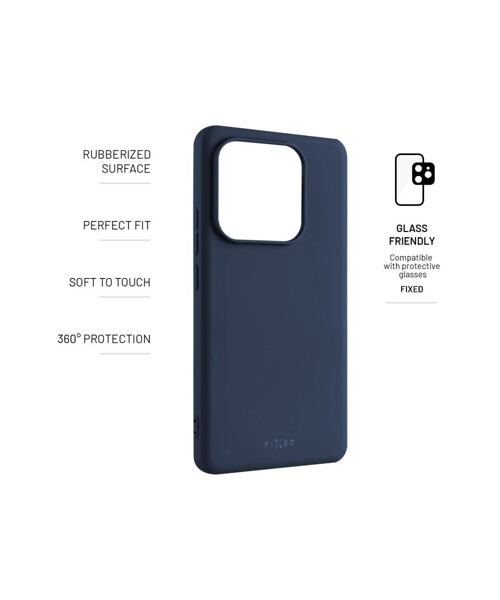 Zadní pogumovaný kryt FIXED Story pro Xiaomi Redmi Note 14 5G, modrý