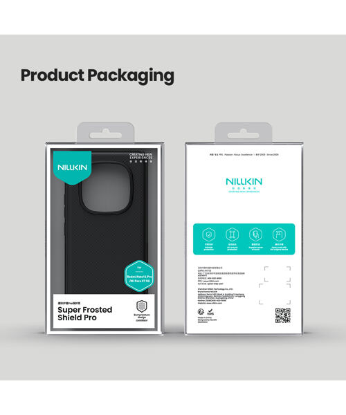 Nillkin Super Frosted PRO Zadní Kryt pro Xiaomi Redmi Note 14 Pro 5G/Poco X7 5G Black