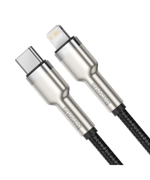 Baseus Cafule Metal Series Datový Kabel USB-C - Lightning 20W 0.25m Black