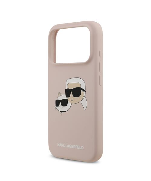 Karl Lagerfeld Liquid Silicone Double Heads MagSafe Zadní Kryt pro iPhone 17 Pro Pink
