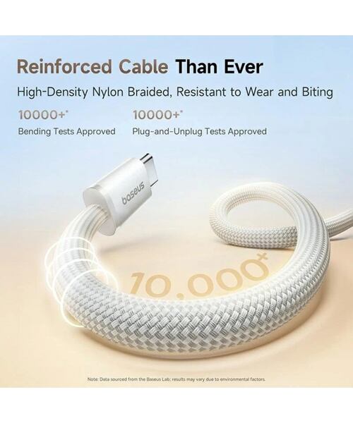 Baseus Dynamic 4 Pro Series Datový Kabel USB-C - USB-C 100W 1m Moon White