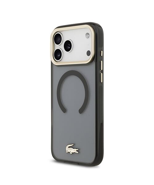 Lacoste PC/TPU Frosted Finish Gold Logo MagSafe Zadní Kryt pro iPhone 17 Pro Max Black