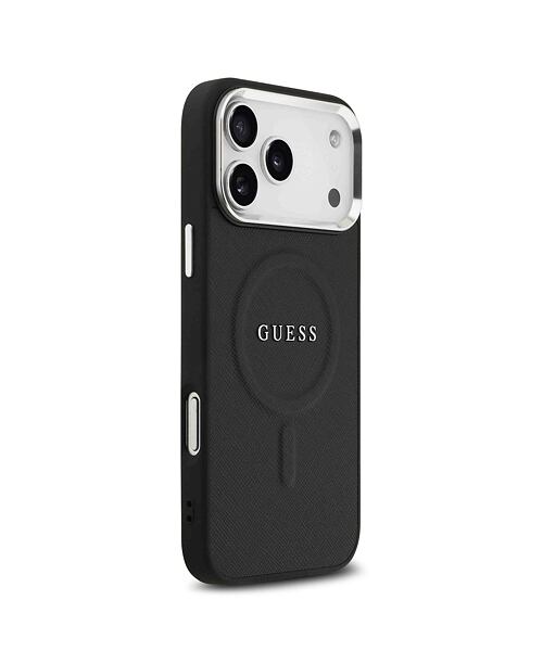 Guess PU Saffiano MagSafe Zadní Kryt pro iPhone 17 Pro Max Black