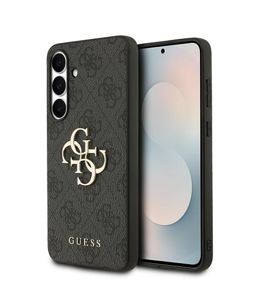 Guess PU 4G Metal Logo Zadní Kryt pro Samsung Galaxy S25 FE Grey