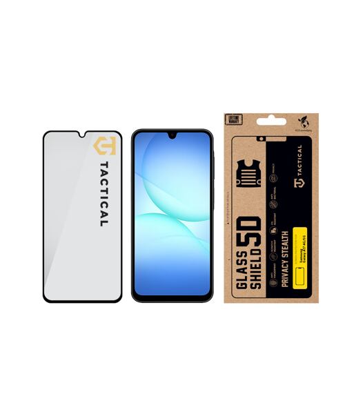 Tactical Glass Shield Privacy Stealth 5D sklo pro Samsung Galaxy A17 4G/5G Black