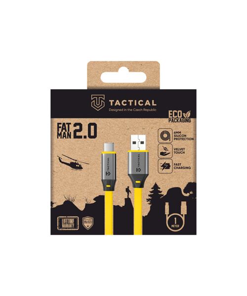 Tactical Fat Man 2.0 Cable USB-A/USB-C 1m Yellow