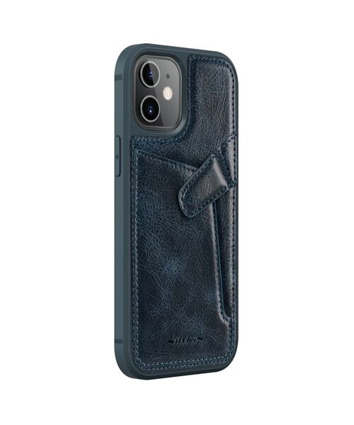 Nillkin Aoge kožený kryt pro iPhone 12 mini - modrá