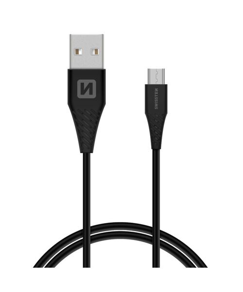 Datový kabel Swissten USB / Micro USB 1,5 M - černý (6,5mm)