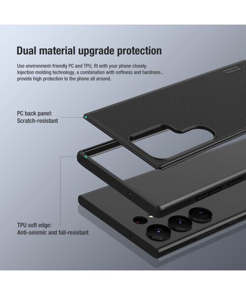 Nillkin Super Frosted PRO Zadní Kryt pro Samsung Galaxy S23 Ultra Red