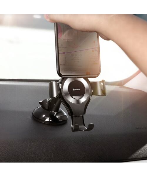 Baseus SUYL-XP0S Osculum Gravity Držák do Auta Black/Silver