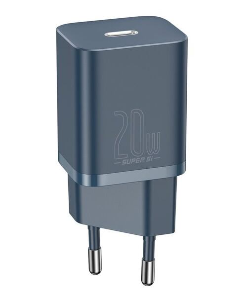 Baseus Travel Charger set Super Si 1C QC (With Simple Wisdom Cable Type-C to Lightning 1m) 20W EU Bl