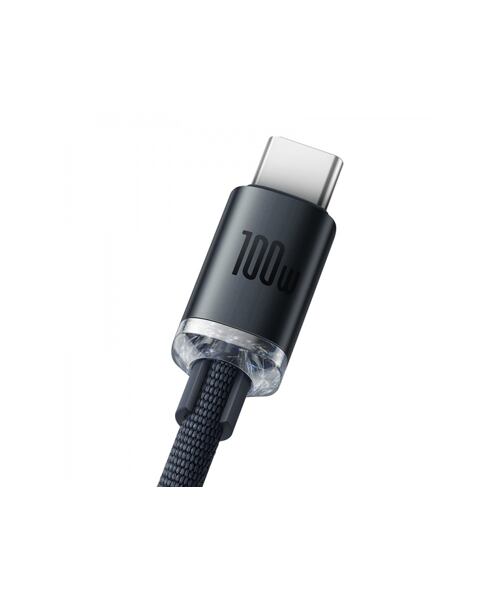 Baseus CAJY000401 Crystal Shine Series Datový Kabel USB - USB-C 100W 1,2m Black