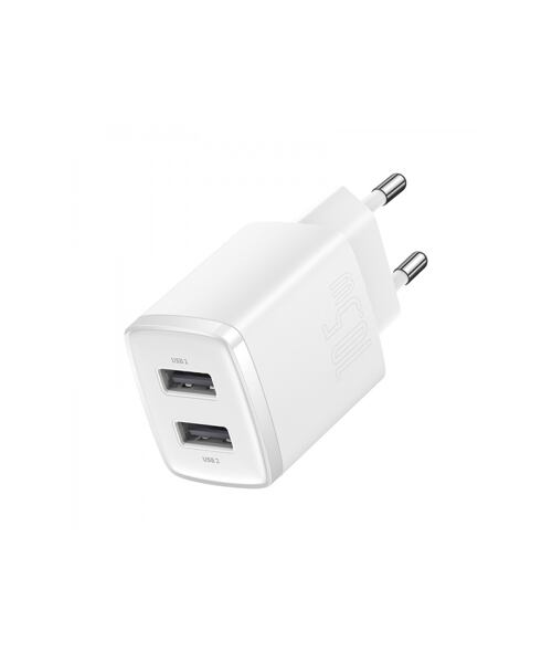 Baseus CCXJ010202 Compact Nabíječka 2xUSB 10,5W White