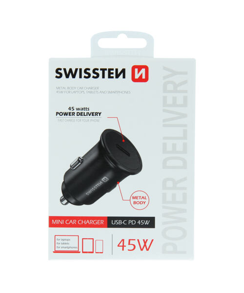 SWISSTEN CL ADAPTÉR PD3.0 45W ČERNÝ