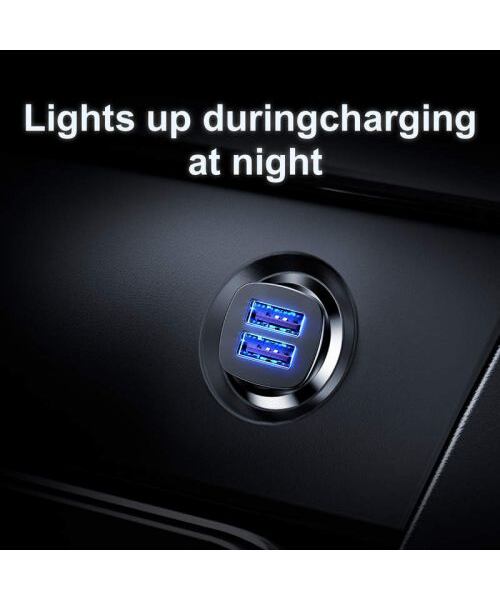 Baseus CCALL-DS01 Square Nabíječka do Auta 2xUSB QC3.0 30W Black