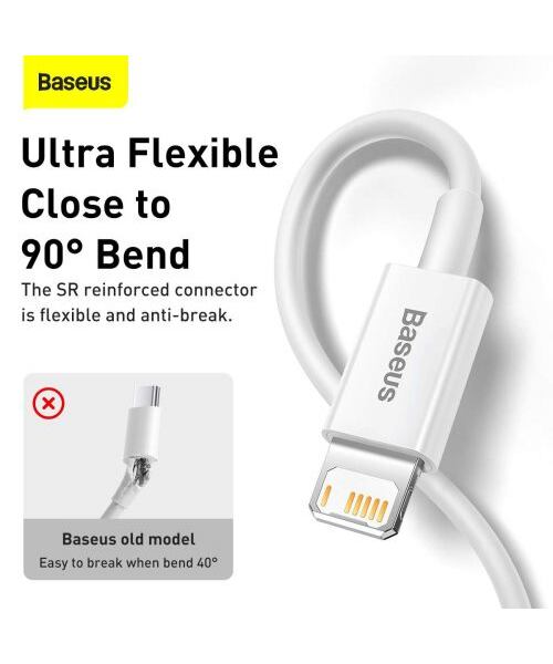 Baseus CALYS-A02 Superior Fast Charging Kabel Lightning 2.4A 1m White