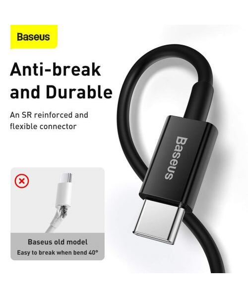 Baseus CATLYS-A01 Superior Fast Charging Datový Kabel USB-C to Lightning  20W 1m Black
