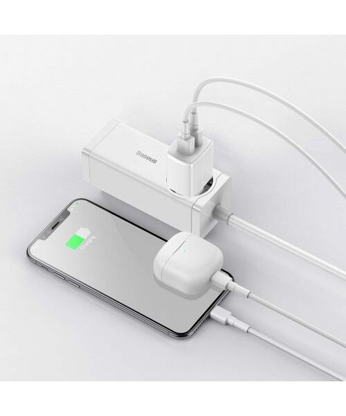 Baseus CCXJ010202 Compact Nabíječka 2xUSB 10,5W White