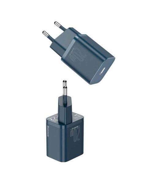 Baseus Travel Charger set Super Si 1C QC (With Simple Wisdom Cable Type-C to Lightning 1m) 20W EU Bl