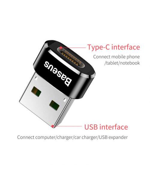 Baseus Adaptér z USB-C na USB-A Black