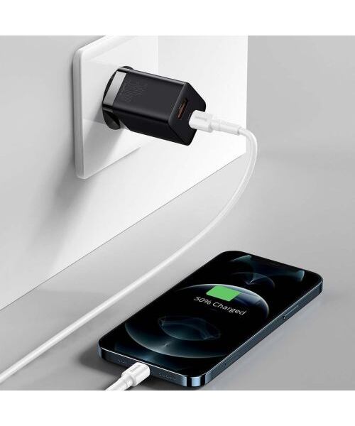Baseus CCSUPP-E01 Super Si Quick Nabíječka USB + USB-C 30W Black