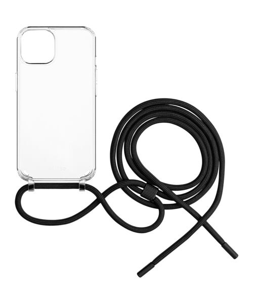 Pouzdro FIXED Pure Neck s černou šňůrkou na krk pro Apple iPhone 13