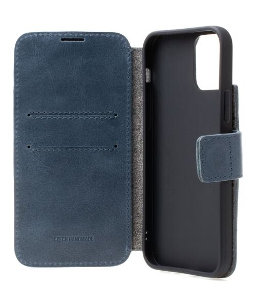 Kožené pouzdro typu kniha FIXED ProFit pro Apple iPhone 14 Plus, modré