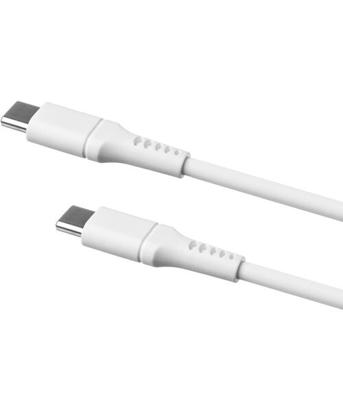 Dlouhý nabíjecí a datový Liquid silicone kabel FIXED s konektory USB-C/USB-C a podporou PD, 2m, USB