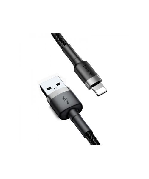 Baseus datový kabel Cafule Lightning 0,5m 2,4A šedo-černý