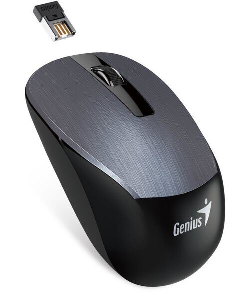 GENIUS NX-7015/Kancelářská/Optická/1 600 DPI/Bezdrátová USB/Šedá