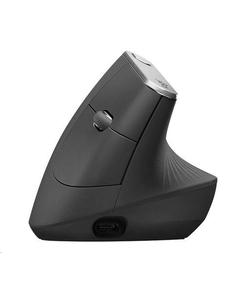 Logitech MX Vertical/Vertikální/Optická/Pro praváky/4 000 DPI/USB+BT/Grafitová