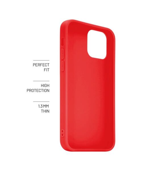 Zadní pogumovaný kryt FIXED Story pro Apple iPhone 14 Plus, červený