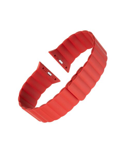 Silikonový řemínek FIXED Magnetic Strap s magnetickým zapínáním pro Apple Watch 38/40/41mm, červený