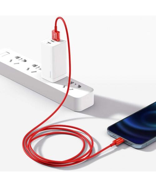 Baseus Lightning Superior Series cable, Fast Charging, Data 2.4A, 1m Red (CALYS-A09)