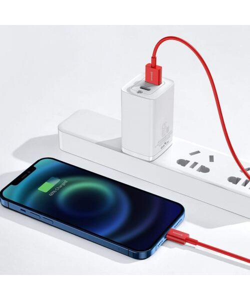 Baseus Lightning Superior Series cable, Fast Charging, Data 2.4A, 1m Red (CALYS-A09)