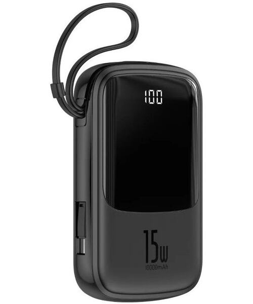 Baseus PPQD-A01 Qpow Digital Display Powerbank 10 000 mAh 15W Black