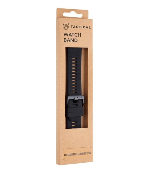 Tactical 426 Silikonový Řemínek pro Garmin Fenix 5/6/7/8 QuickFit 22mm Black