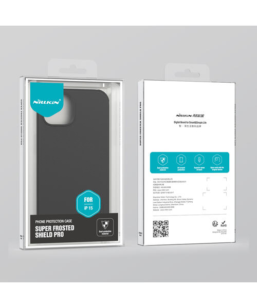 Nillkin Super Frosted PRO Zadní Kryt pro Apple iPhone 15 Black (Without Logo Cutout)