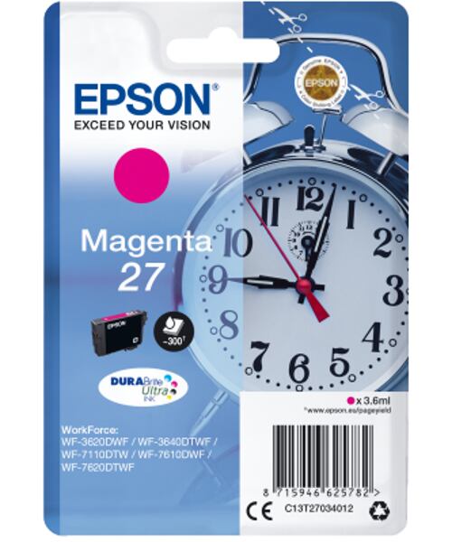Epson Singlepack Magenta 27 DURABrite Ultra Ink