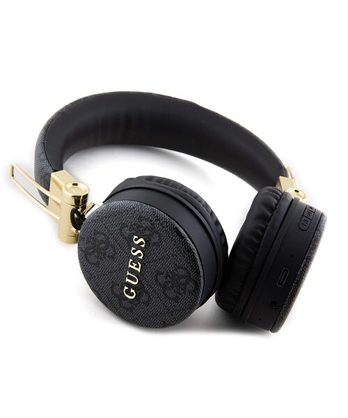 Guess PU Leather 4G Metal Logo BT5.3 Stereo Headphone Black