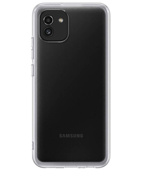 EF-QA036TTE Samsung Soft Clear Kryt pro Galaxy A03 Transparent