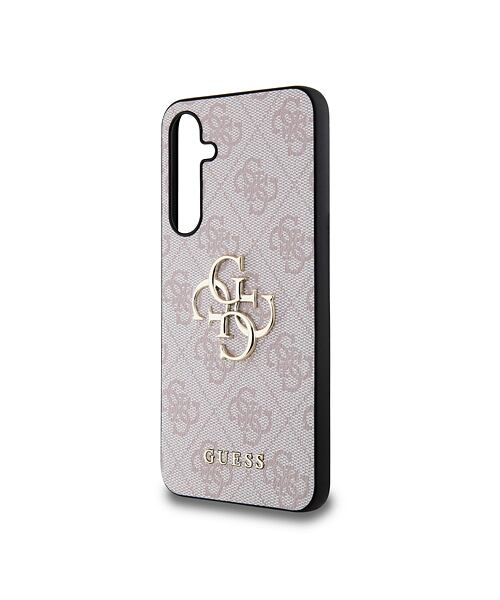 Guess PU 4G Metal Logo Zadní Kryt pro Samsung Galaxy A55 5G Pink