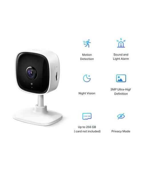 TP-LINK Tapo C110 Home Security Wi-Fi 3MP Camera, micro SD, dvoucestné audio, detekce pohybu