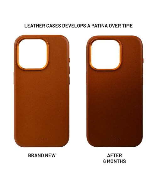 Kožený zadní kryt FIXED MagLeather s podporou MagSafe pro Apple iPhone 14, hnědý