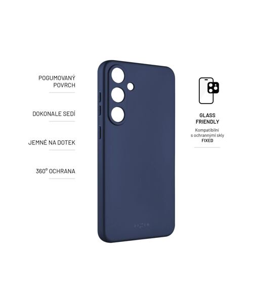 Zadní pogumovaný kryt FIXED Story pro Samsung Galaxy S24+, modrý