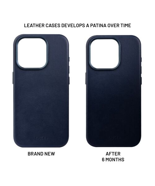 Kožený zadní kryt FIXED MagLeather s podporou MagSafe pro Samsung Galaxy S24+, modrý