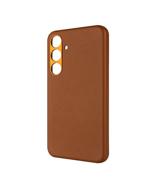 Kožený zadní kryt FIXED MagLeather s podporou MagSafe pro Samsung Galaxy S24+, hnědý